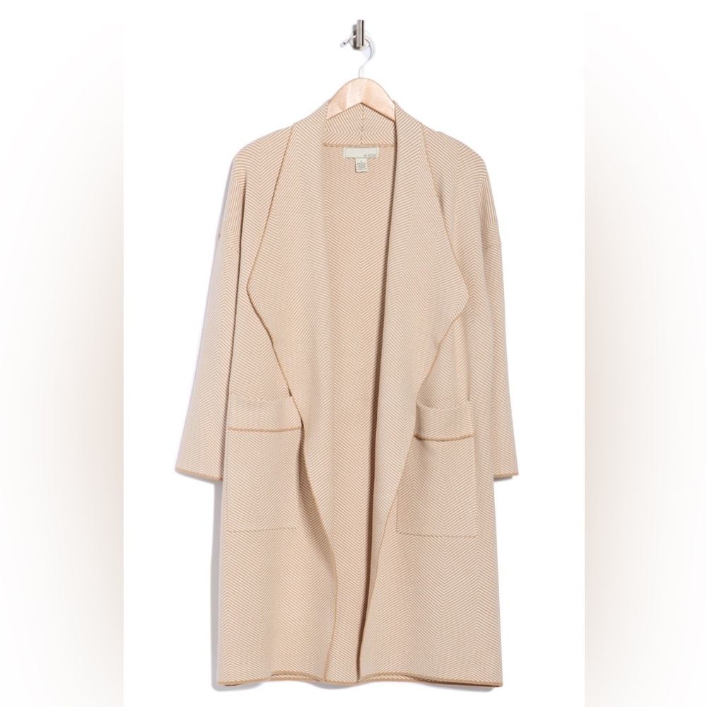 Morgan Taylor Tan Chevron Cardigan